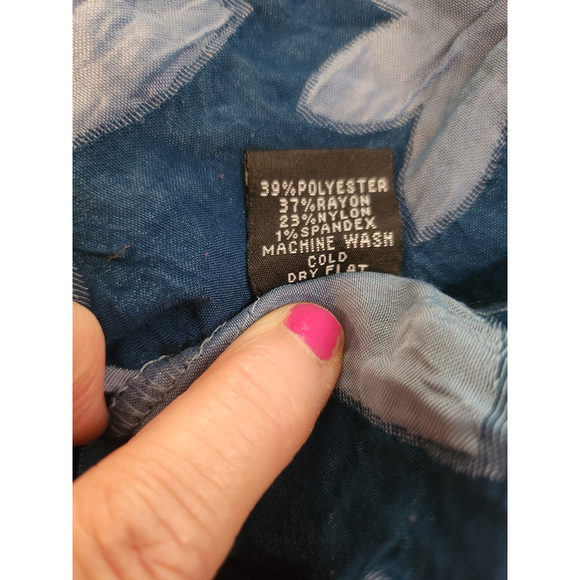 Lapis Anthropologie dress/skirt Blue with blue flowers #sundress - Picture 9 of 9